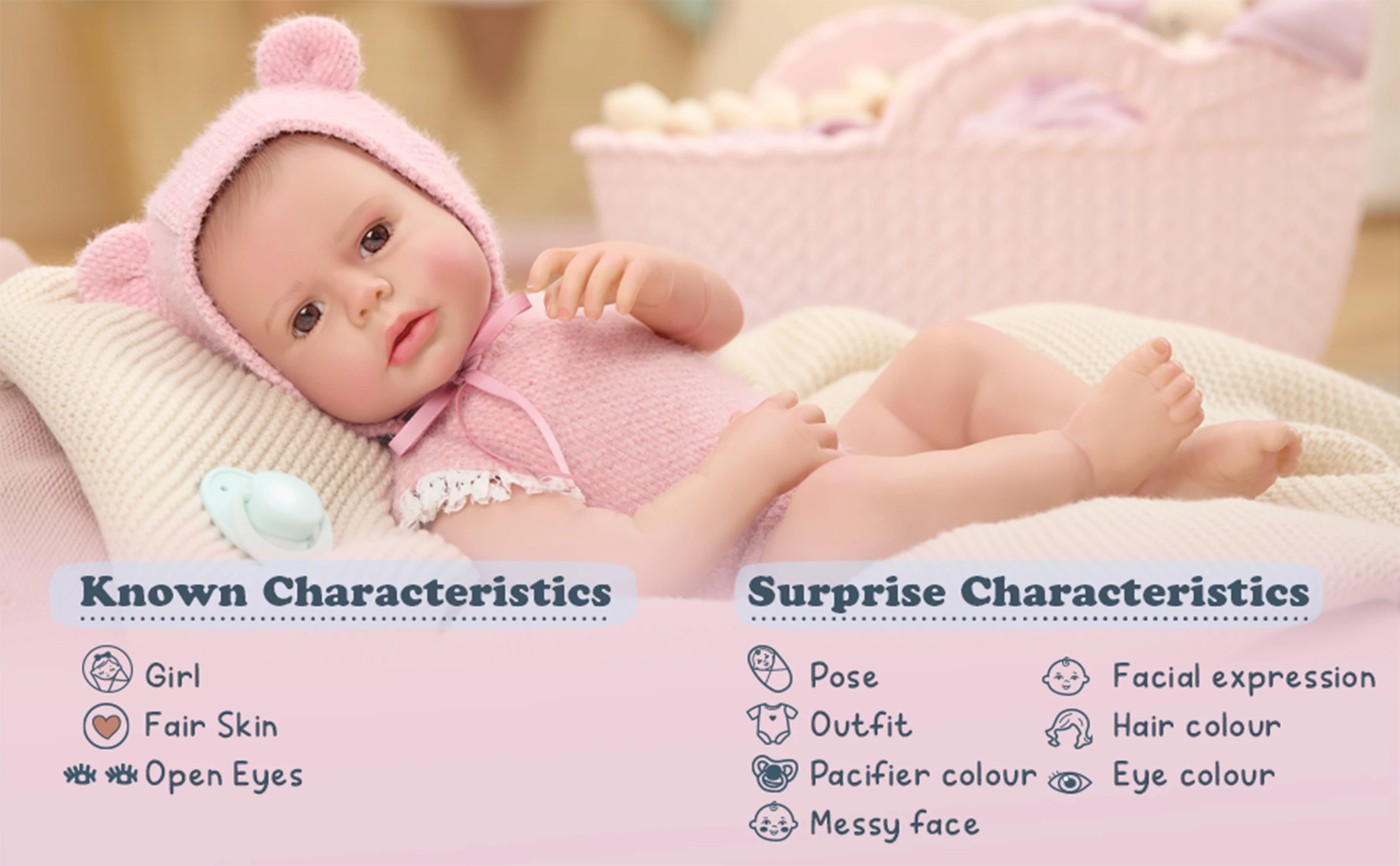 BABY born Real Baby Doll Girl, Open Eyes - Assorted 3 of 5