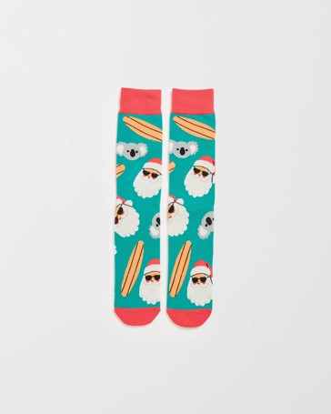Swag Crew Socks - Christmas Aussie BBQ Santa