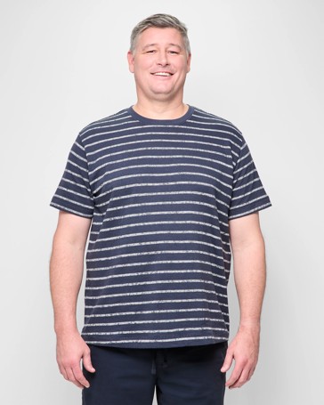 Plus Size Textured Stripe T-Shirt