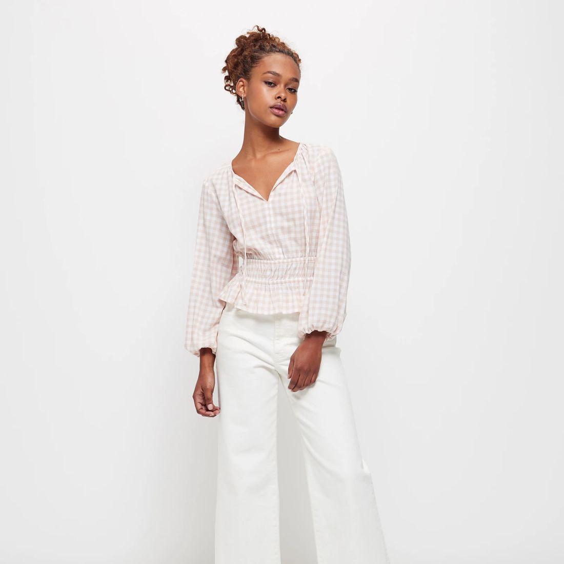Safari Naima Shirred Waist Top - Maroon main image 1