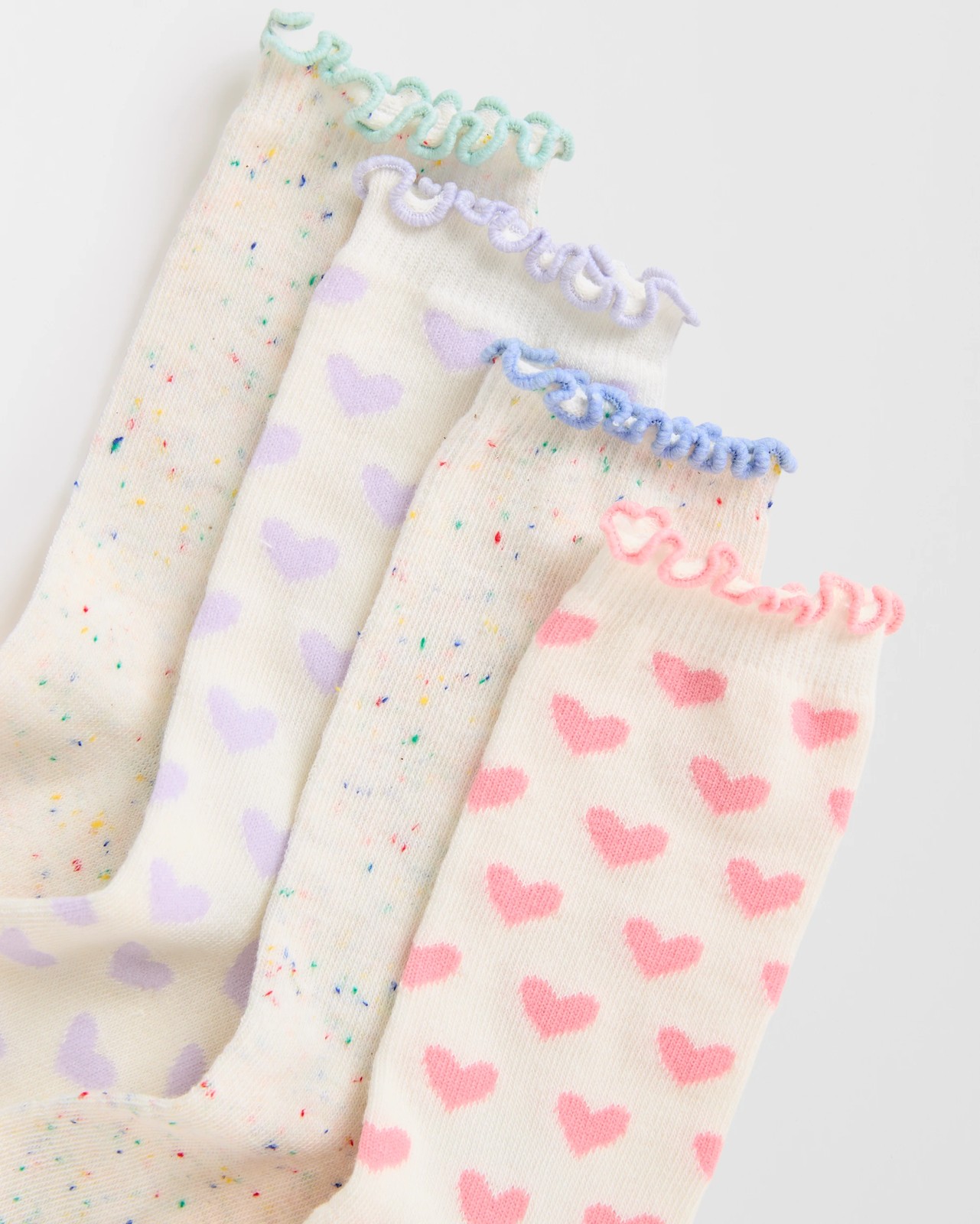 Maxx 4 Pack Big Girls Quarter Crew Lurex Socks 2 of 3