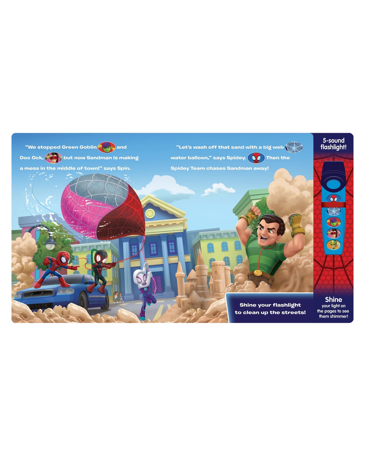 Disney Junior Marvel Spidey and his Amazing Friends Glow Spidey Glow! Flashlight Adventure Book 6 of 6