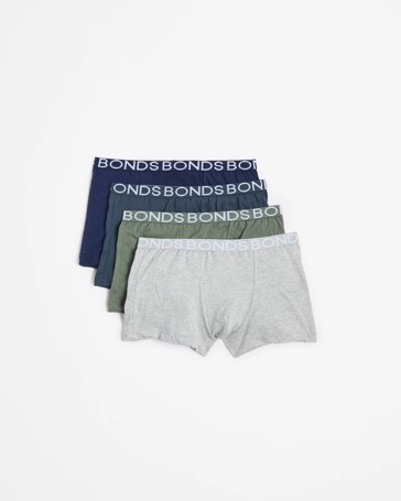 Bonds Older Boys Trunks 4 Pack