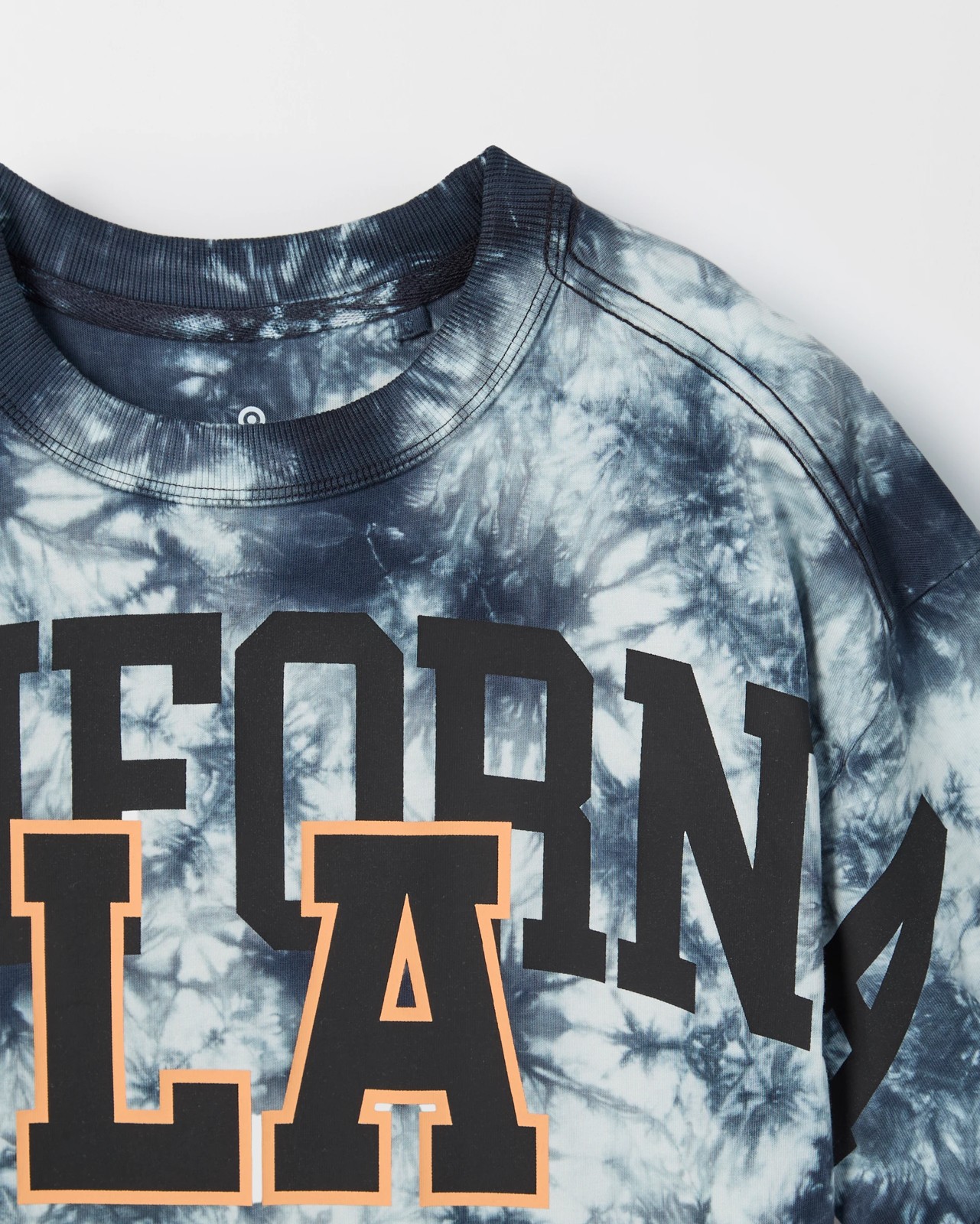 Australian Cotton Oversized Dyed Graphic T-Shirt - Black 6 of 6