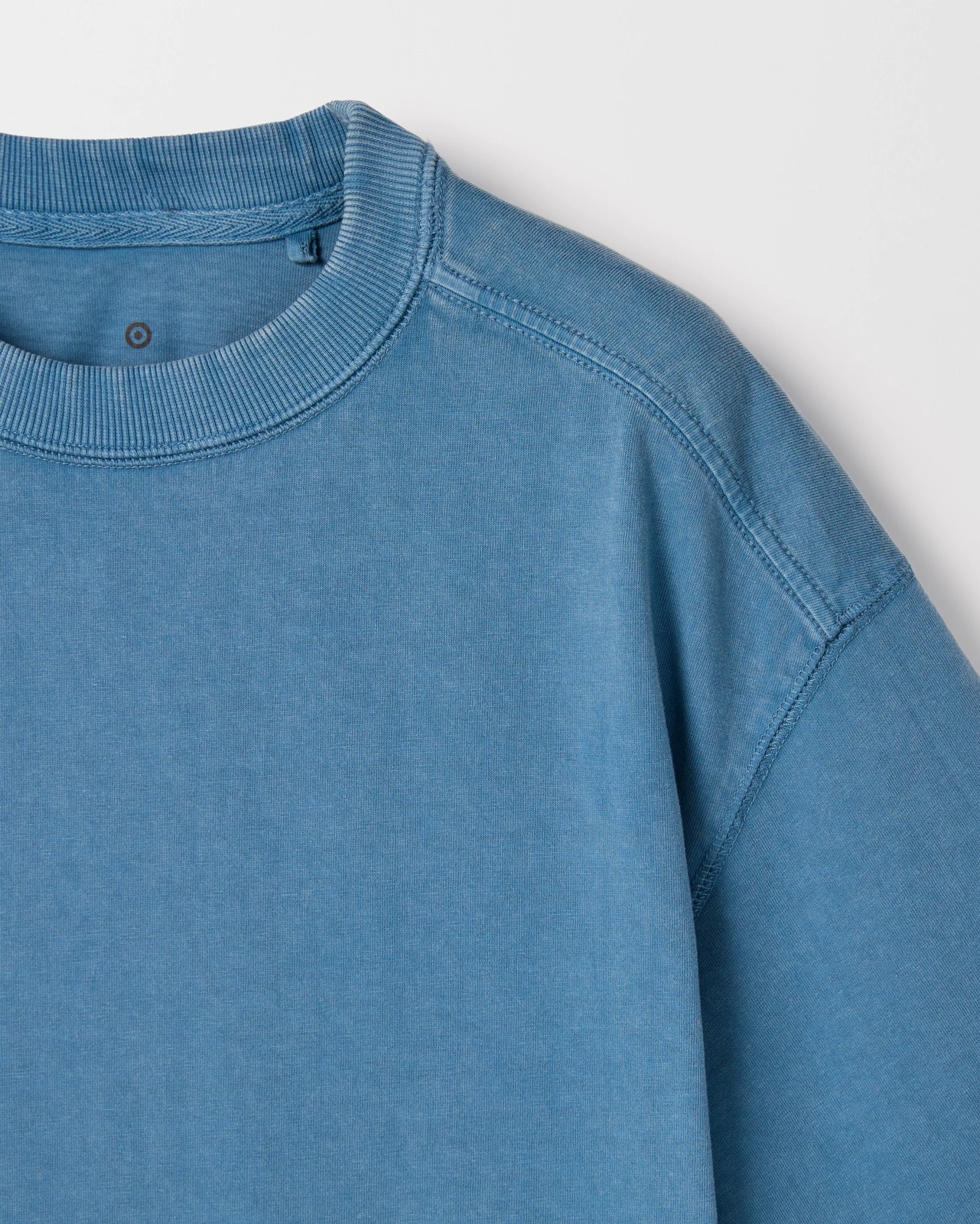 Australian Cotton Oversized Washed T-Shirt - Blue 6 of 6