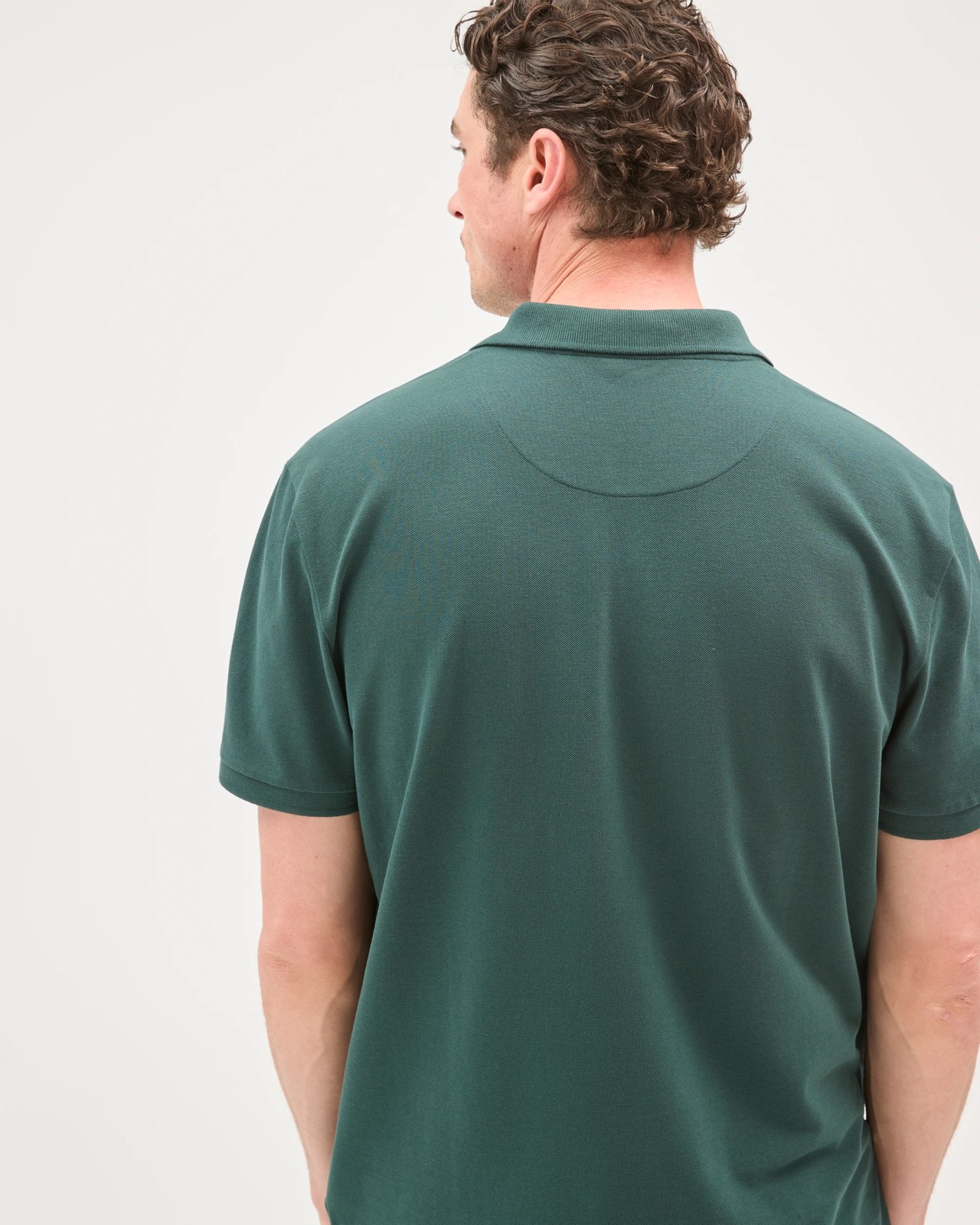 Australian Cotton Short Sleeve Polo Top - Hunter Green 6 of 6