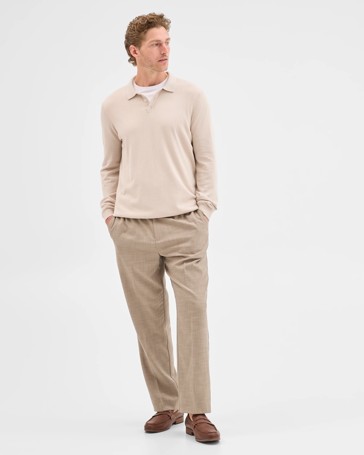 Preview Long Sleeve Knit Polo Top