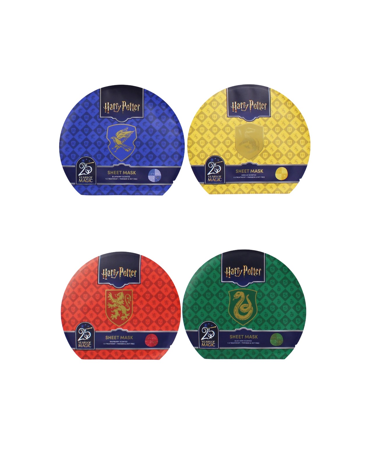 Harry Potter 4 Piece Face Sheet Mask Set 2 of 5
