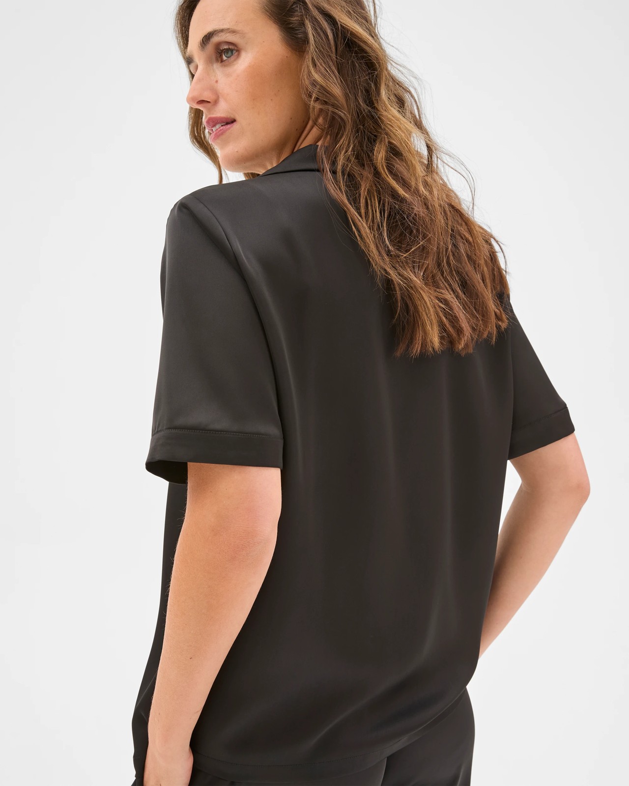 Preview Short Sleeve Satin Shirt 5 of 6