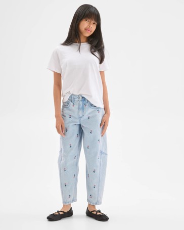 Barrel Leg Denim Jeans