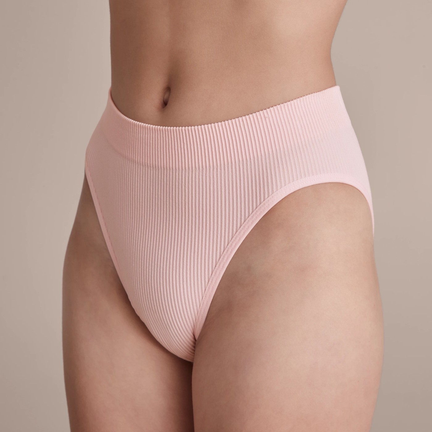Lily Loves Ribbed Seamfree Hi-Waisted Bikini Briefs; Style: LHB02077 4 of 4