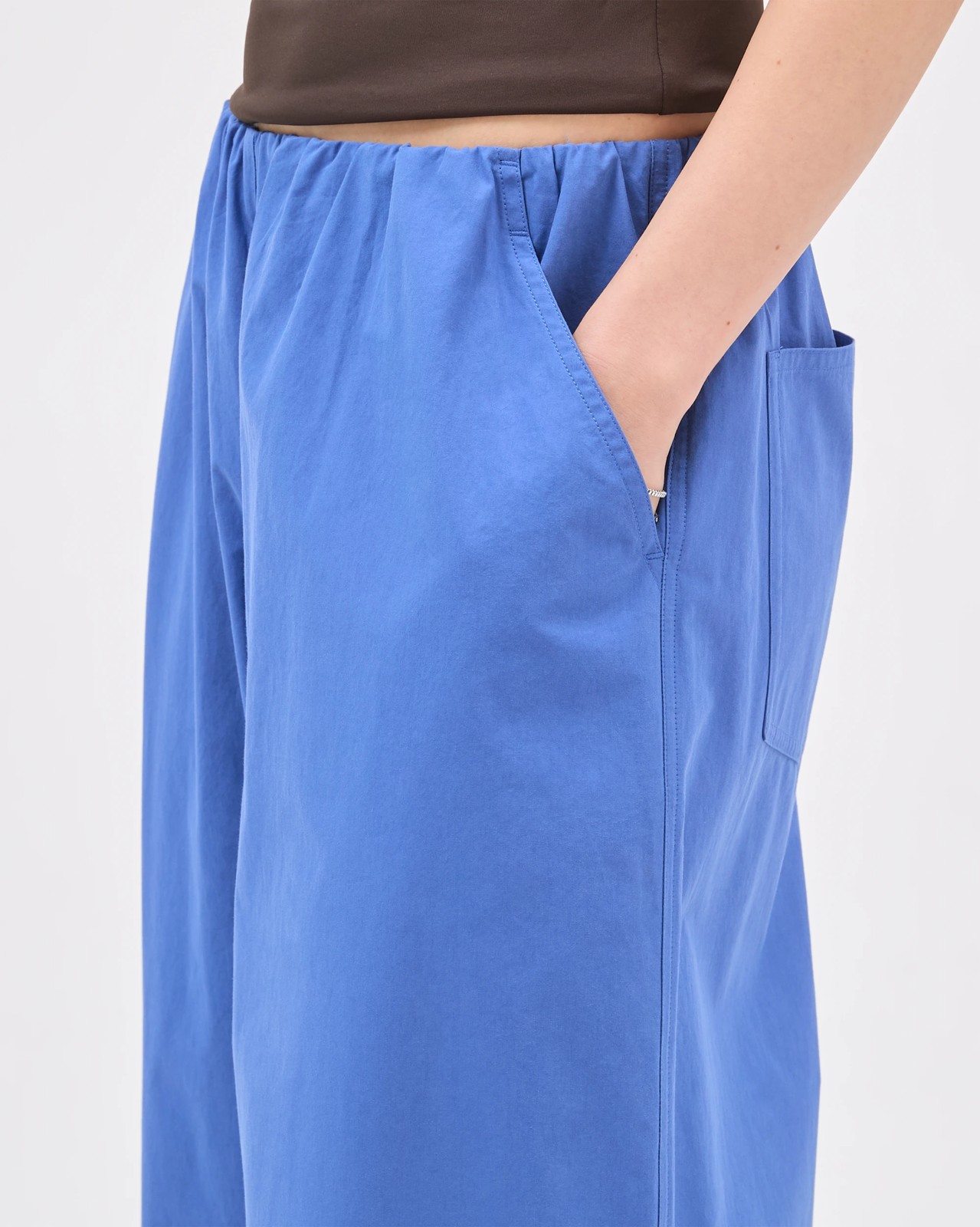 Lily Loves Australian Cotton Poplin Wide Leg Pants - Iris Blue 4 of 6