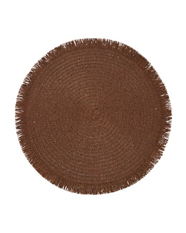 Anko Mocha Fringed Placemat