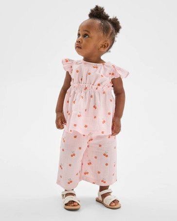 Baby Crinkle Top & Pants 2 Piece Set