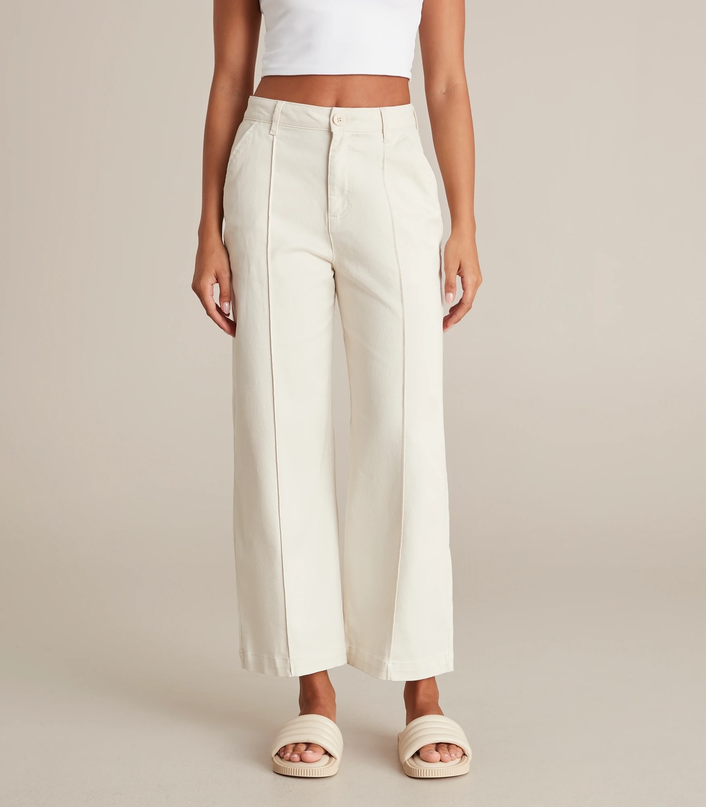 Lily Loves Wide Leg Crop Pintuck Pants