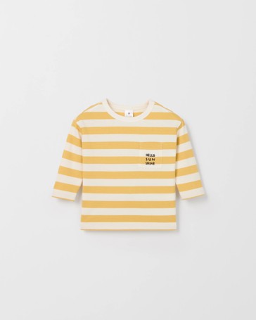 Baby Organic Cotton Long Sleeve Stripe T-Shirt