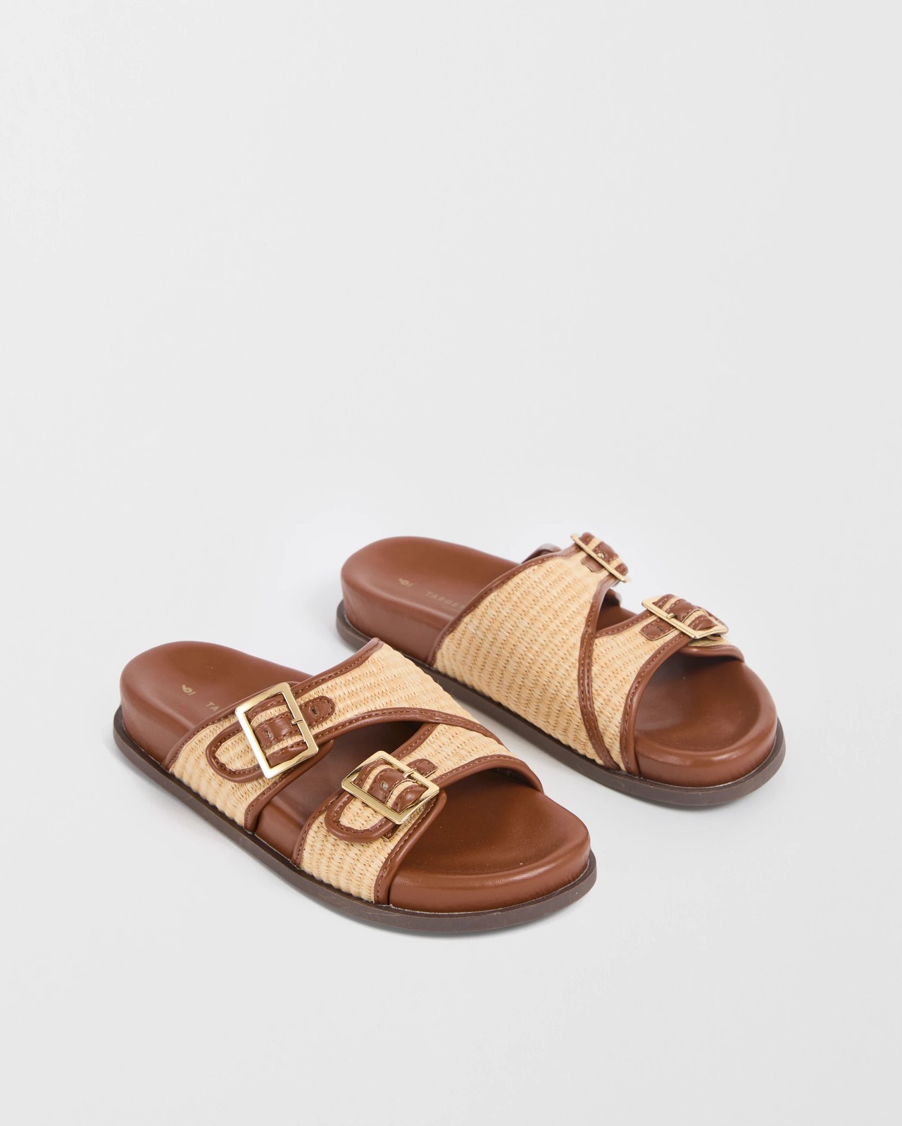 Cross Over Strap Sandals - Sandy - Raffia Choc 2 of 3