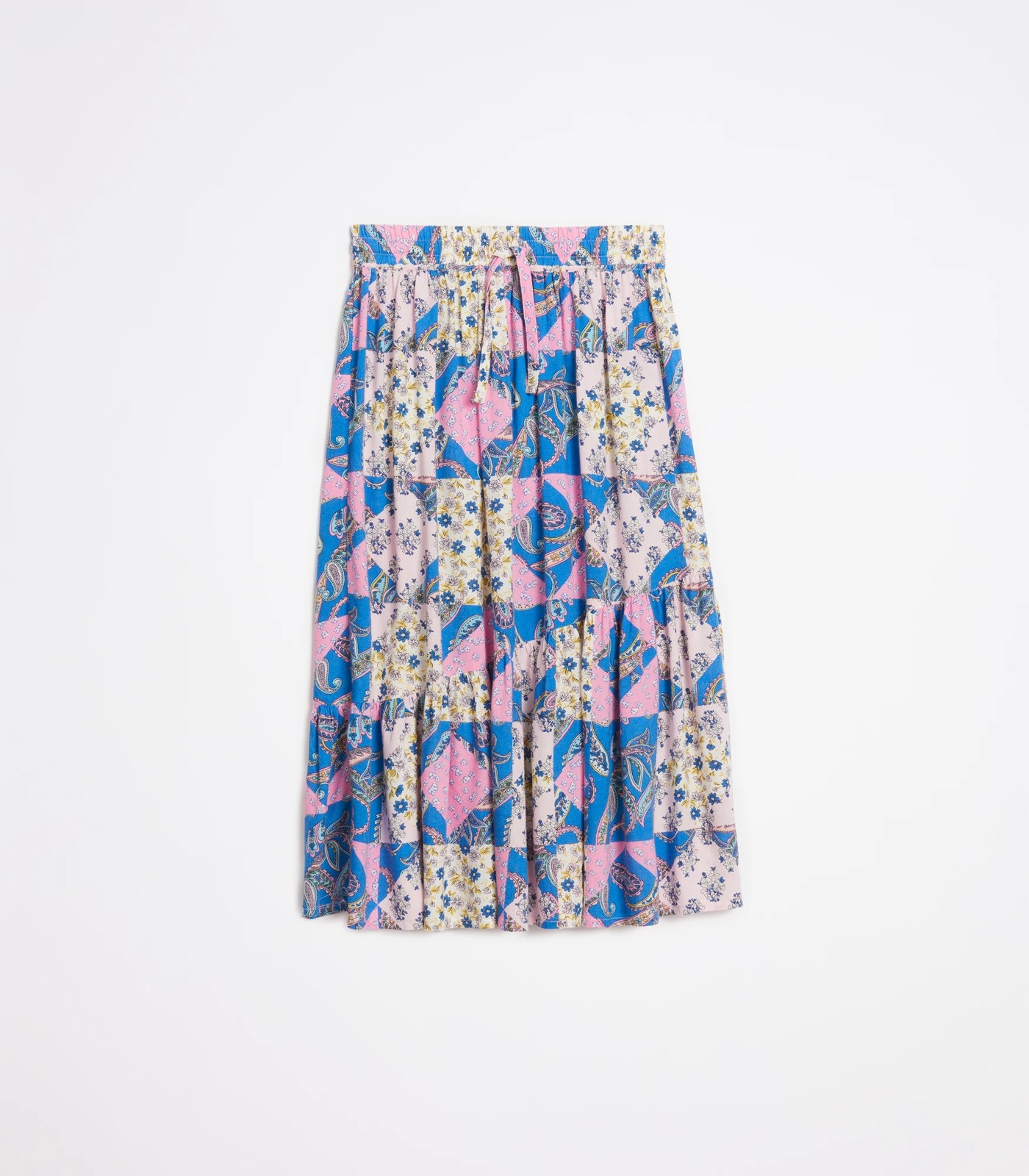 Linen Blend Patchwork Skirt | Target Australia