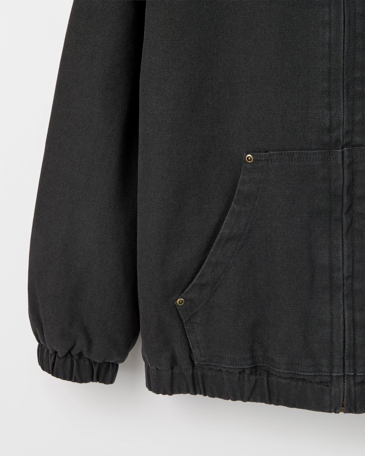 Australian Cotton Canvas Bomber Jacket - Charcoal 2 of 3