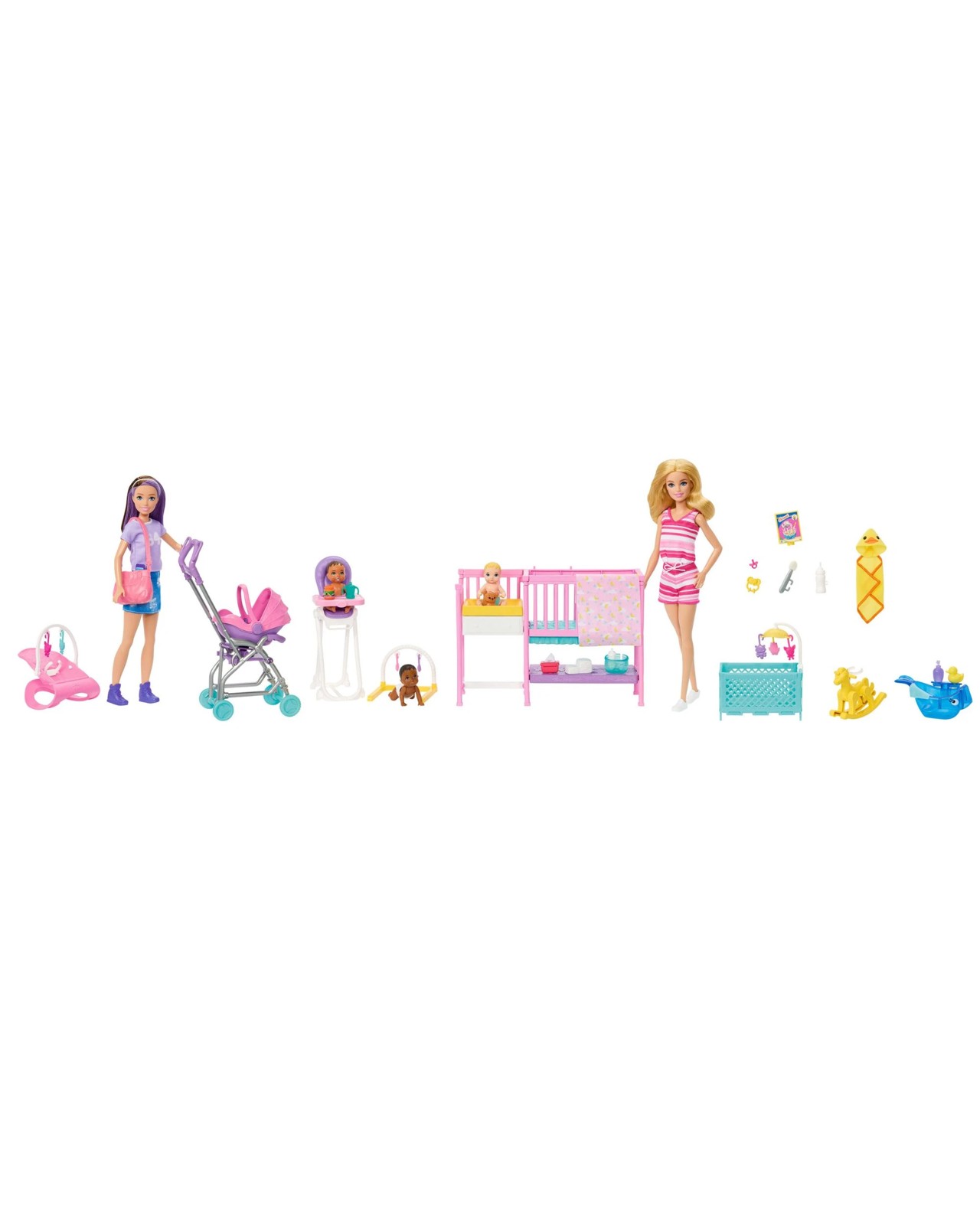 Barbie & Skipper Dolls with 3 Babies and Furniture & Accessories 2 of 6