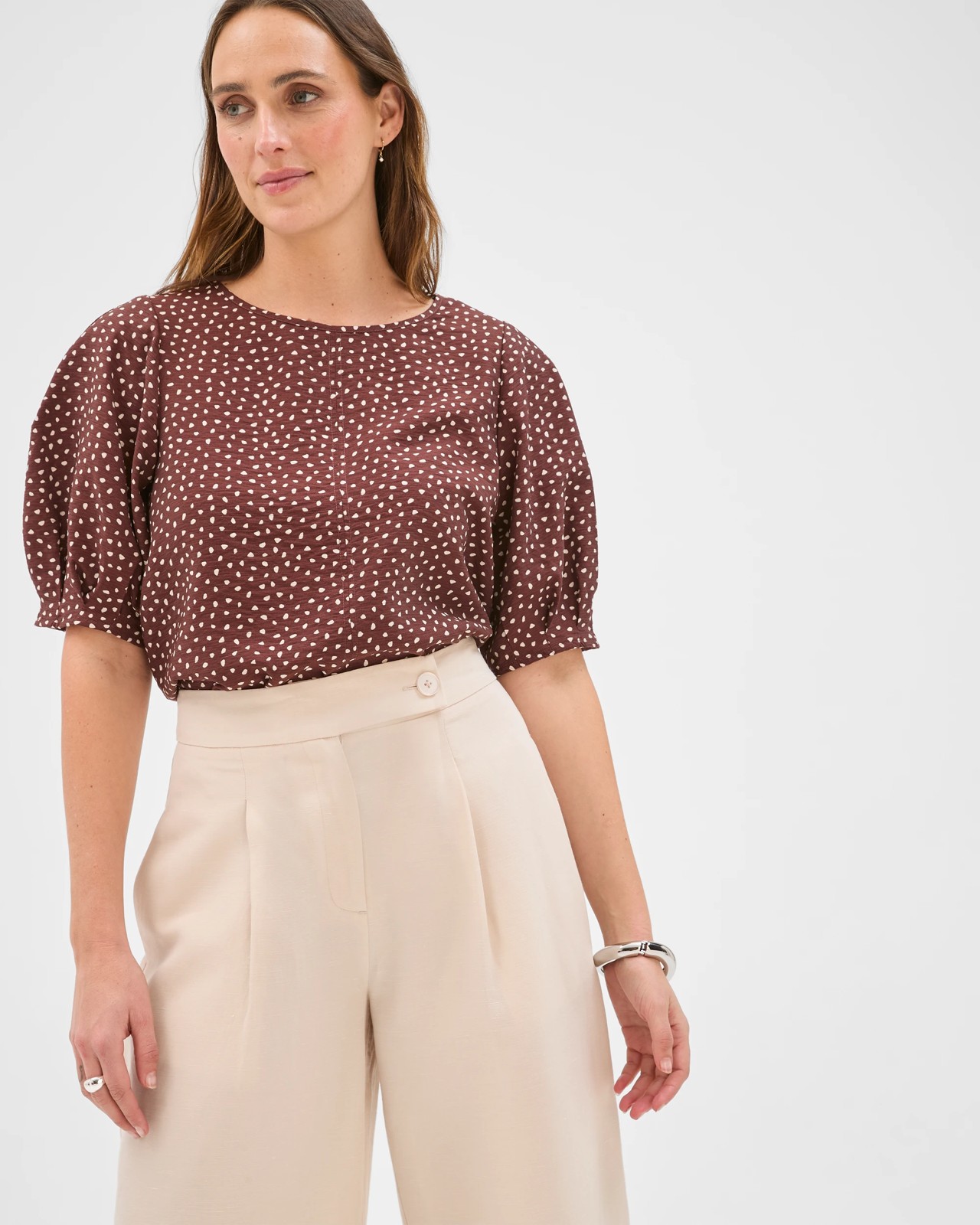 Preview Harper Tailored Ultra Wide Leg Pants - Pumice X Dye 4 of 5