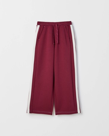 Scuba Fabric Snap Hem Trackpants