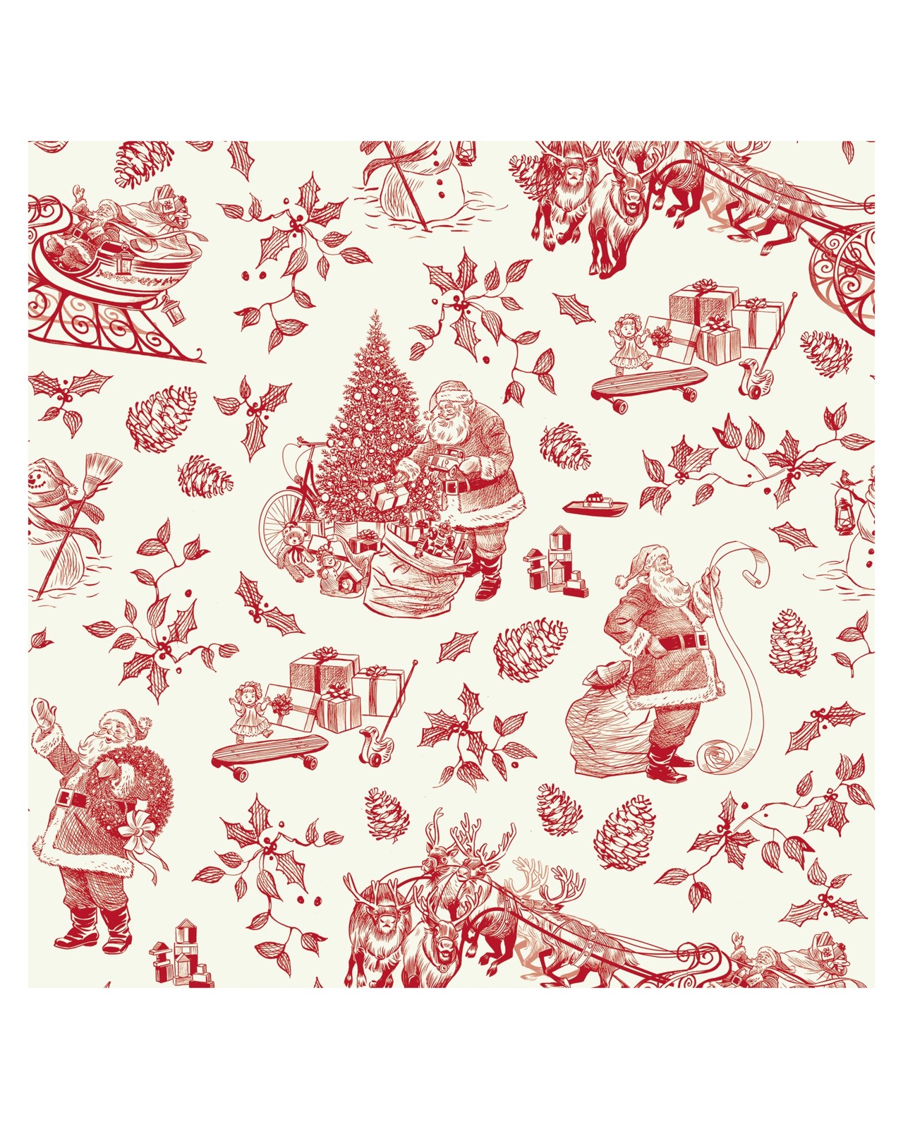 Hallmark Christmas Wrapping Paper - Vintage 2 of 3