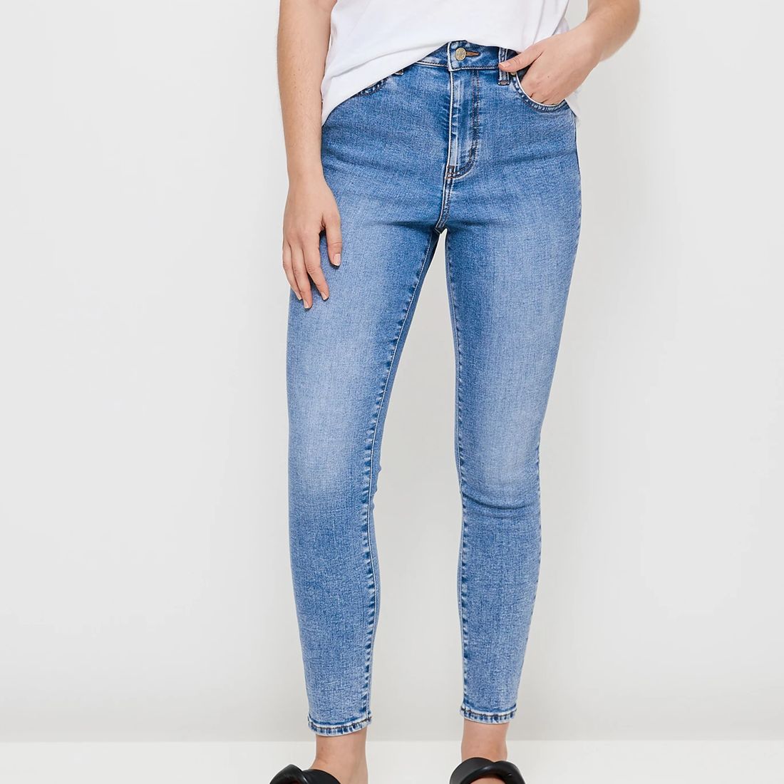 Sophie Skinny High Rise Crop Denim Jeans | Target Australia