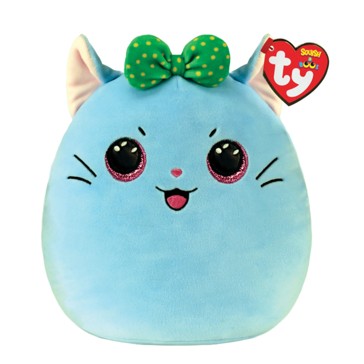 Ty Squishy Beanies 25cm Kirra Cat with Bow