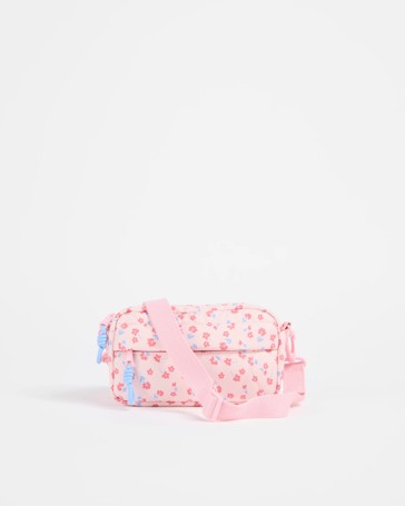 Kids Heart Quilted Floral Crossbody Bag