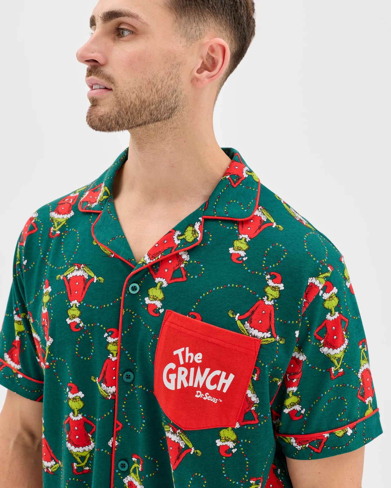 Family Matching Christmas Australian Cotton Mens Pyjama Set - Grinch 3 of 6