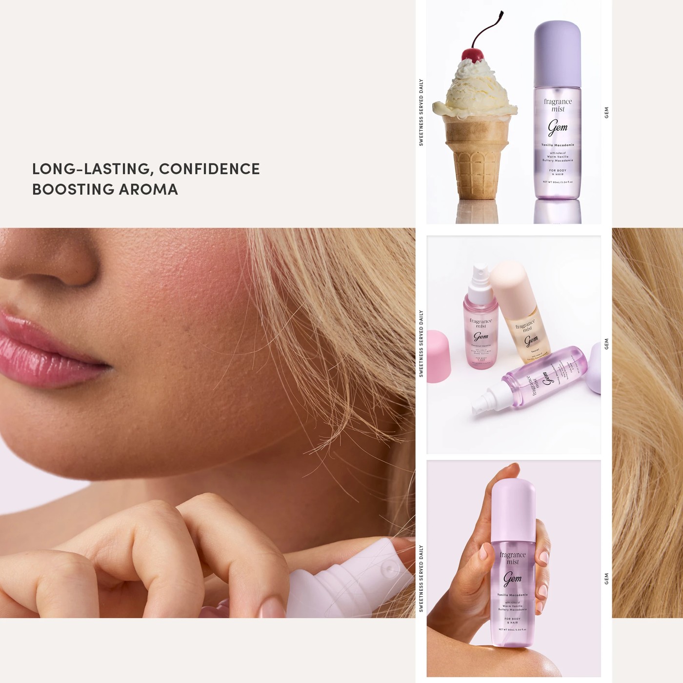Gem Fragrance Mist 90ml -Â Vanilla and Macadamia 4 of 6