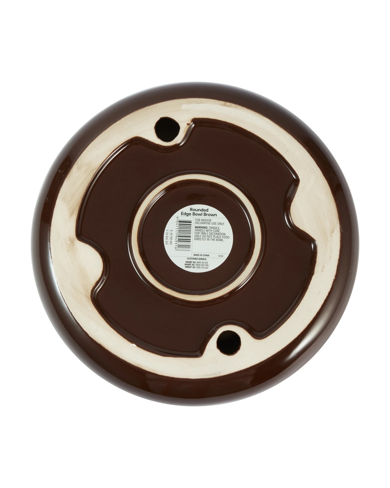 Anko Rounded Edge Bowl - Brown 4 of 4
