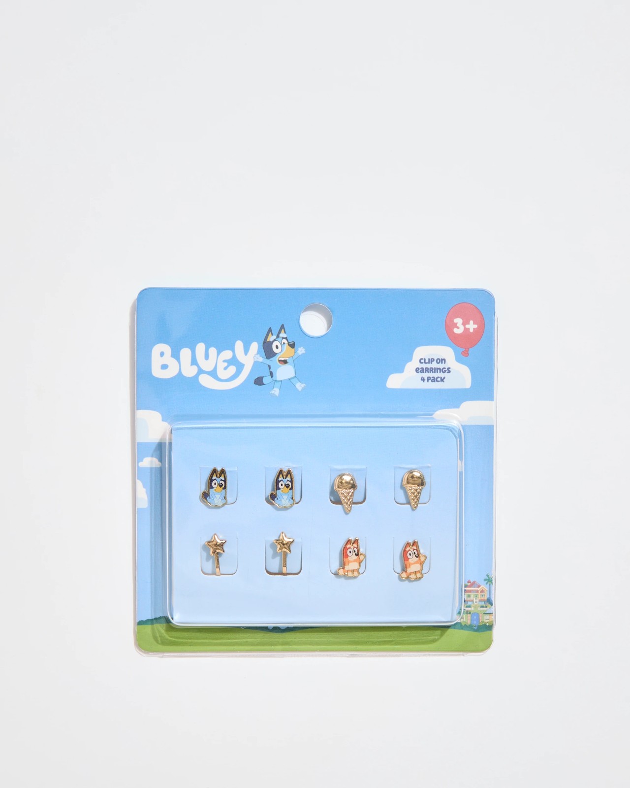 Licensed Bluey & Bingo 4 Pack Clip-On Earrings Set 3 of 3