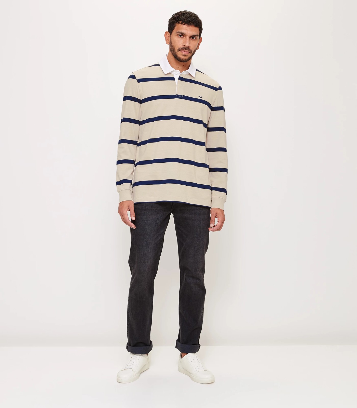 Striped Long Sleeve Rugby Polo | Target Australia