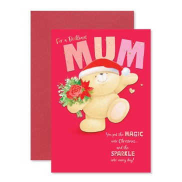 Mum Flowers Christmas Card - Hallmark