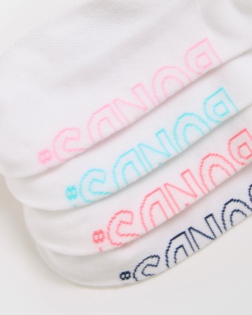 Bonds 4 Pack Logo Light No Show Socks