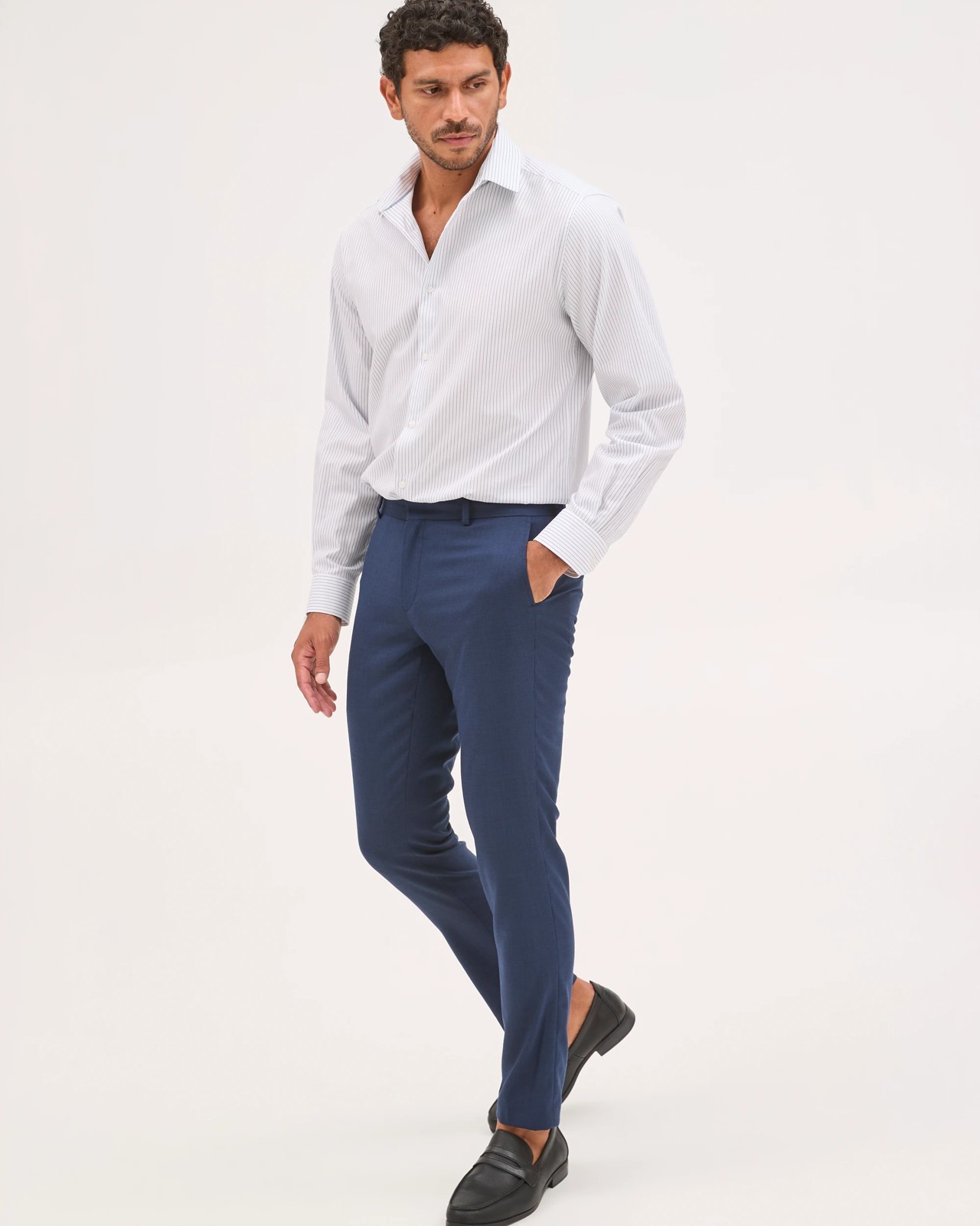 Preview Tailored Suit Pants - Navy Marle 3 of 6