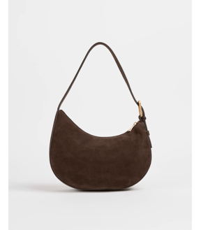 Premium Suede Leather Halfmoon Shoulder Bag