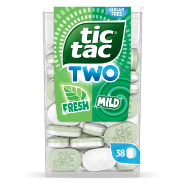 Tic Tac Two 38 Pack Fresh & Mild Sugar Free Mints 38.5g