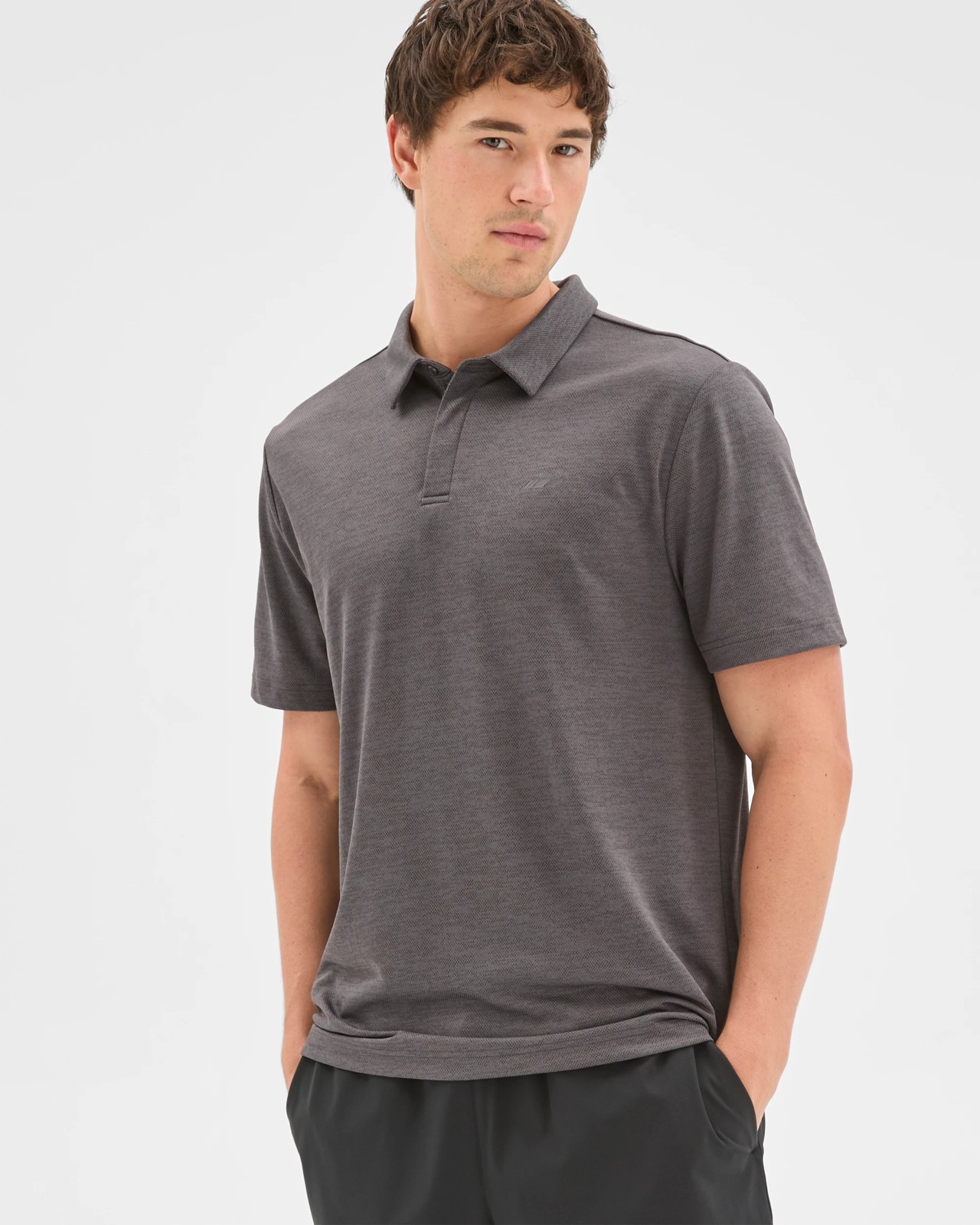 Active Textured Polo Top - Black 4 of 6