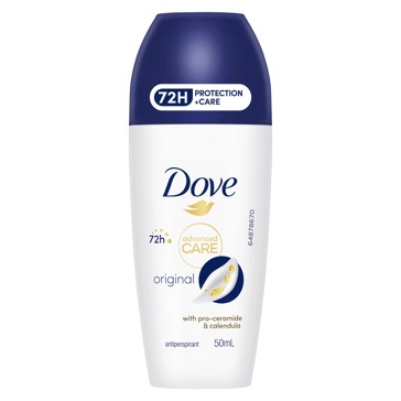 Dove Advanced Care Original Antiperspirant Deodorant Roll-On 50ml - Pro-Ceramide and Calendula