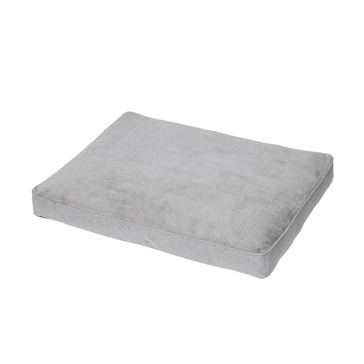 Pet Bed Rectangle Plush Top  Large  Grey - Anko