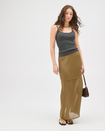 Lily Loves Sheer Midi Skirt