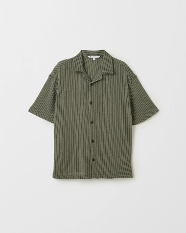 Cotton Short Sleeve Textured Shirt