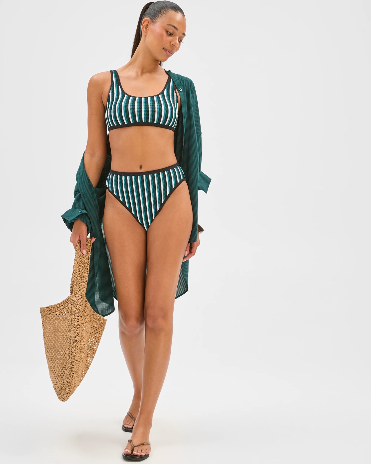 Resort Swim Maxi Shirt - Deep Forest 2 of 5