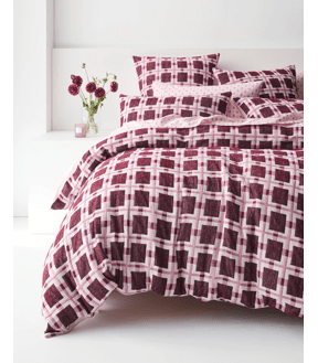 Scarlett Chenille Textured Quilt Cover Set - Sangria