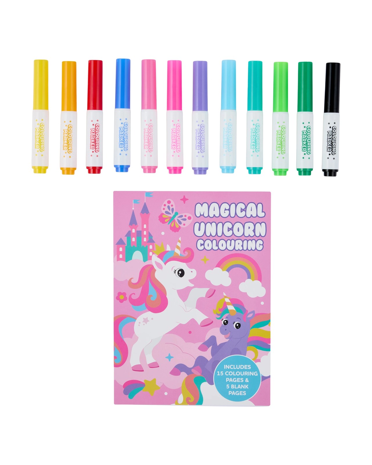 Anko On The Go Unicorn Colouring Marker Case 3 of 4