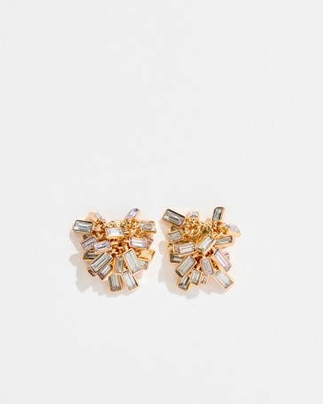 Sparkle Baguette Cluster Earrings