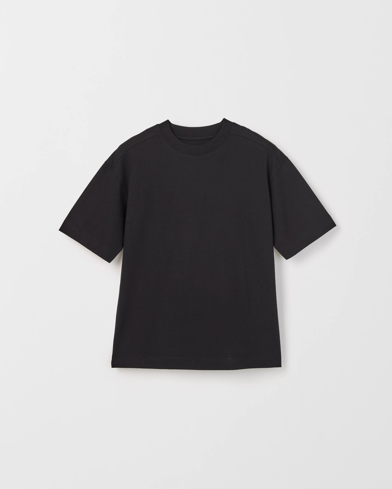 Australian Cotton Oversized Plain T-Shirt - Black 5 of 5